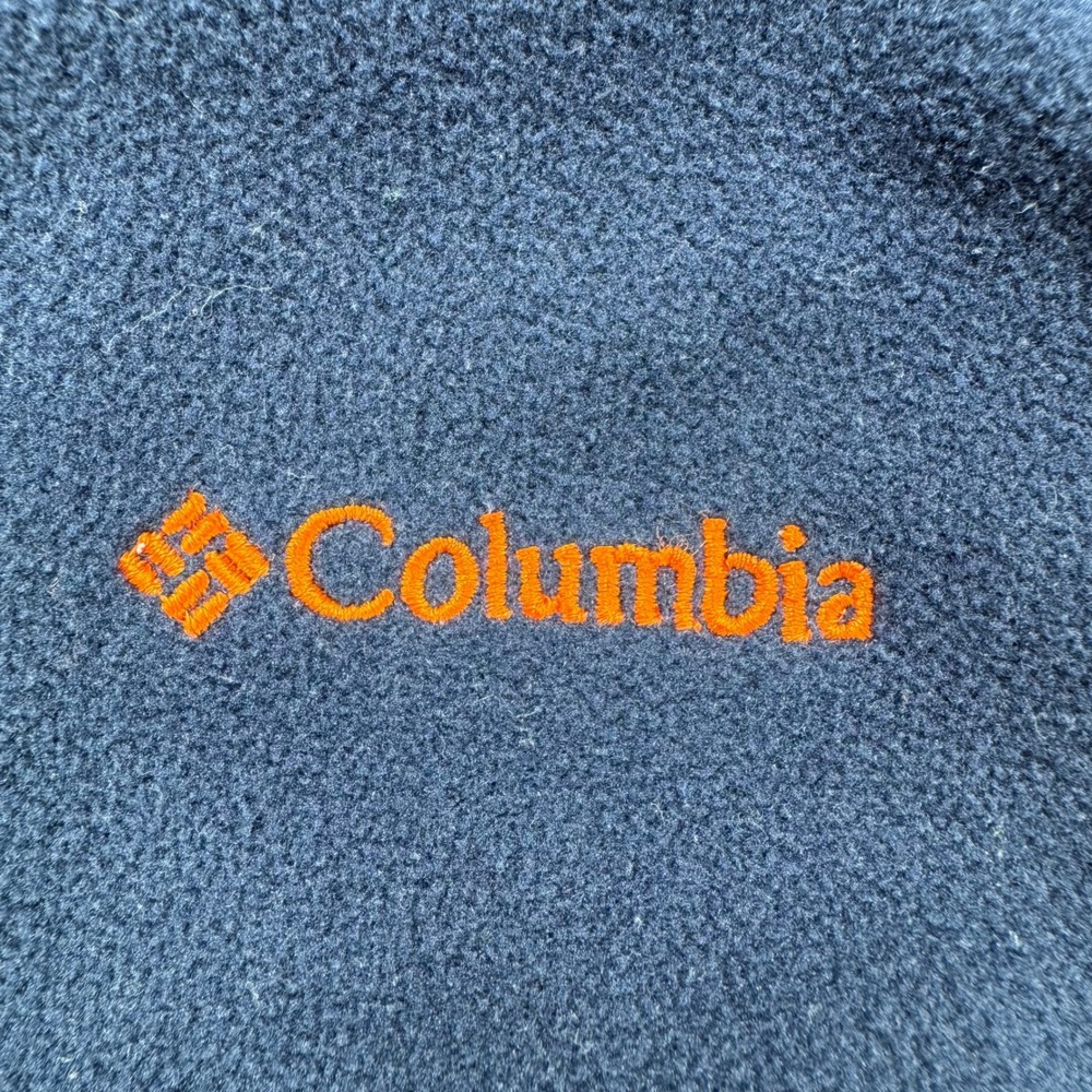Auburn University Tigers Columbia Fleece Vest Sz M Blue Full Zip Pockets - Picture 5 of 13